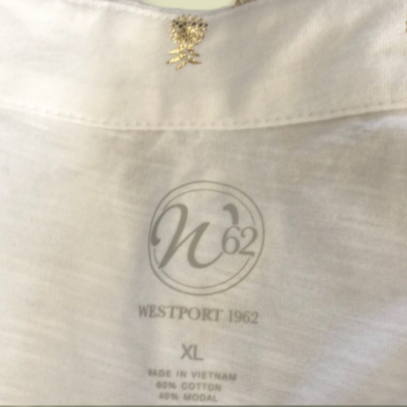 NWT WESTPORT 1962 SHORT-SLEEVED PINEAPPLE DESIGN TOP SZ XL DRESSBARN - Picture 4 of 5
